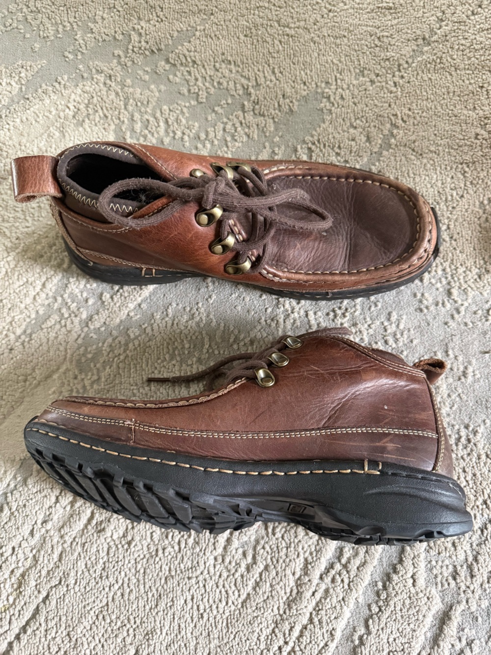 L.L. Bean Allagash Chukka Boots brown leather lace up 8